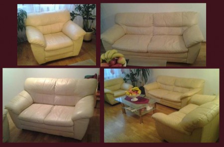 Bőrkanapék: 400, 500, 600 Ron/drb (A szett 1200 Ron)/ Elkelt