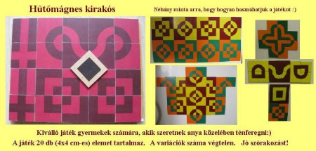Hűtőmágnes kirakós (20 db 4x4cm-es) 20 Ron