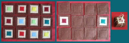 Memória játék filcből 12 db/ 12 Ron