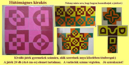 űtőmágnes kirakós (16 db 4x4cm-es) 16 Ron